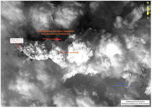 Космические изображения вулкана Эйяфьятлайокудль и его шлейфа, полученные российским спутником &laquo;Ресурс-ДК1 <br />16 апреля 2010 г.&raquo;.